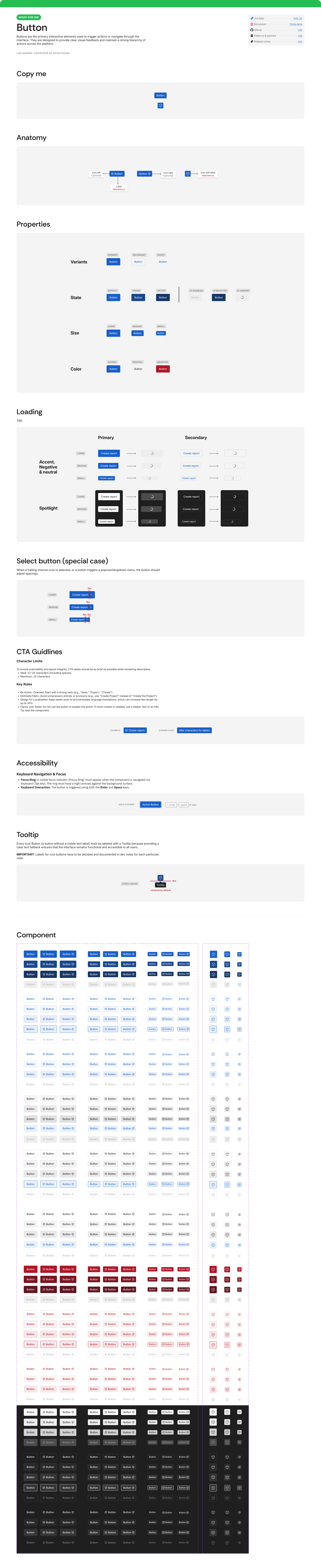Full button specification sheet